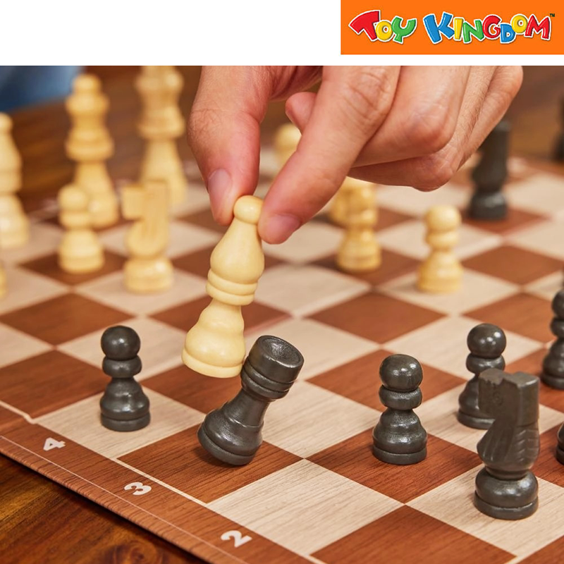 Spin Master Games Traditions Chess, Draughts & Backgammon 3-in-1 Game Set