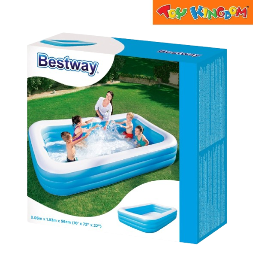 Bestway Blue Rectangular Family Inflatable Pool – Toy Kingdom