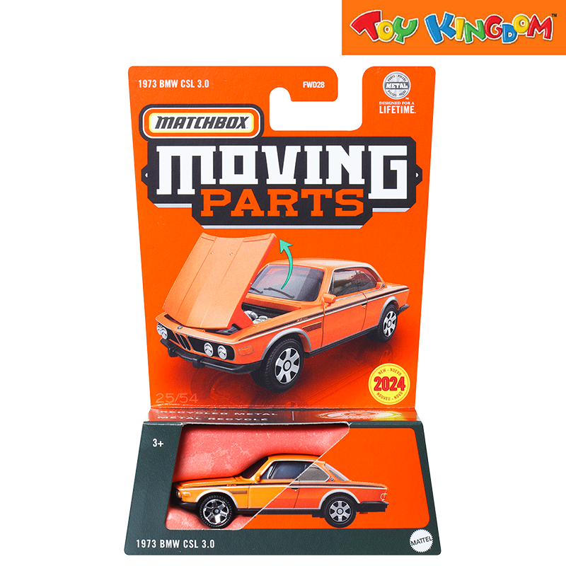 Matchbox 1:64 Car Moving Parts 1973 BMW CSL 3.0 Vehicle