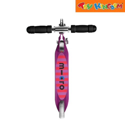 Micro Foldable Sprite Scooter Purple Stripe LED