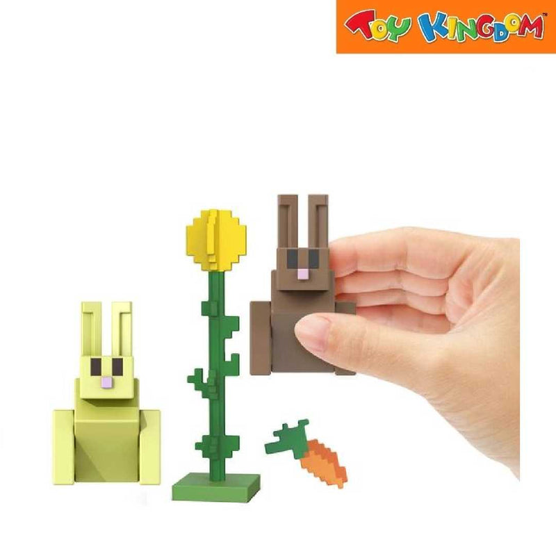 Minecraft Minecraft Rabbit With Carrot & Sunflower Action Figures