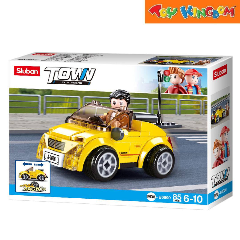 Sluban Town City Scene Cabrio Yellow 85pcs Bricks