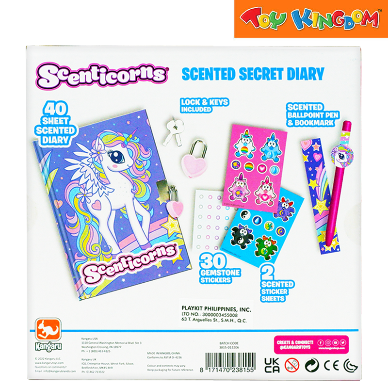 Kangaru Scenticorns Sweet Scented Diary Set