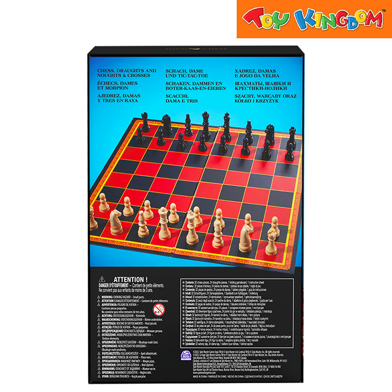 Spinmaster Games Chess Draught Naughts & Crosses Playset