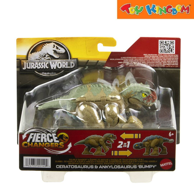 Jurassic World Ceratosaurus & Ankylosaurus Bumpy Double Danger Dinosaur