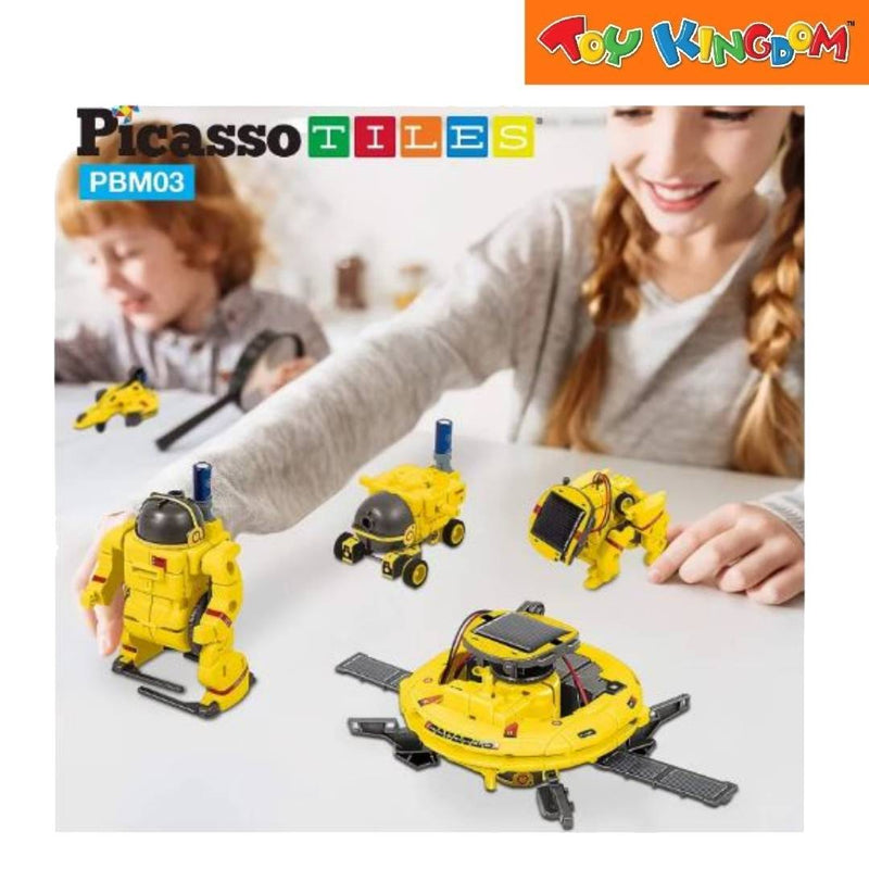 Picasso Tiles STEAM Solar Robot Science UFO 6-in-1 Building Kit