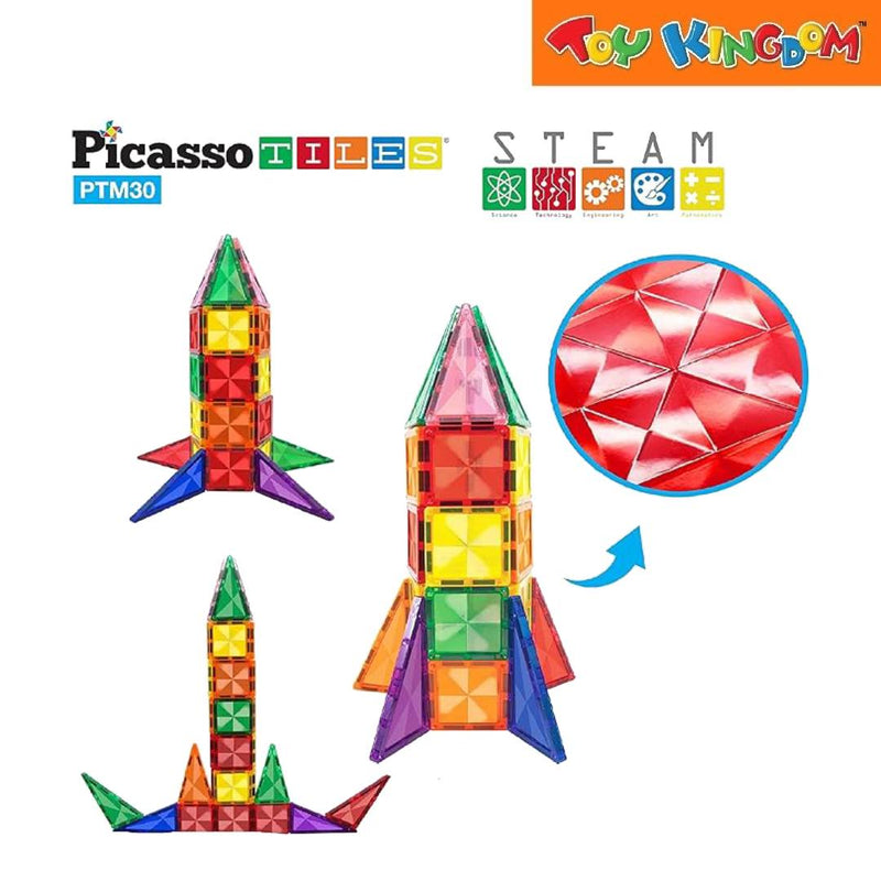 Picasso Tiles Mini Diamond Series 30pcs Rocket Set