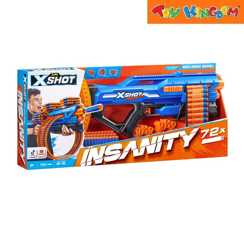 X-SHOT Insanity Mad Mega Barrel Dart Blaster