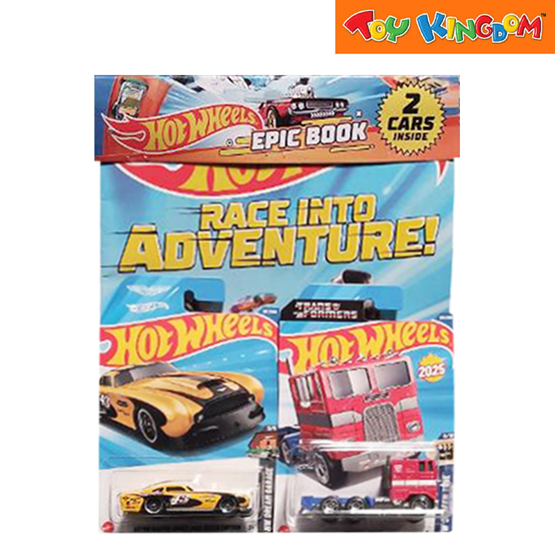 Hot Wheels New Activity Booklet + 2 Basic Cars