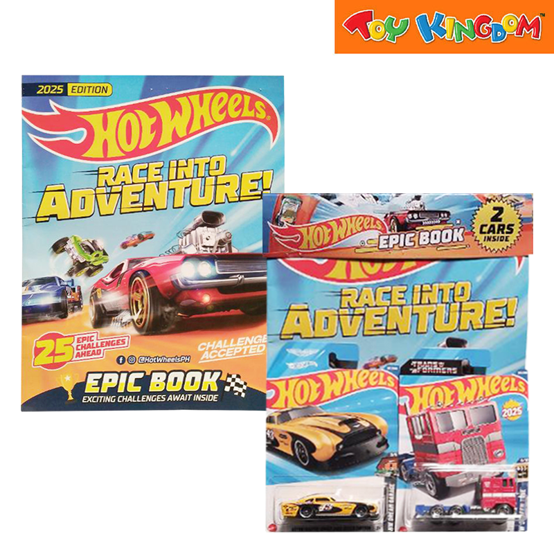 Hot Wheels New Activity Booklet + 2 Basic Cars