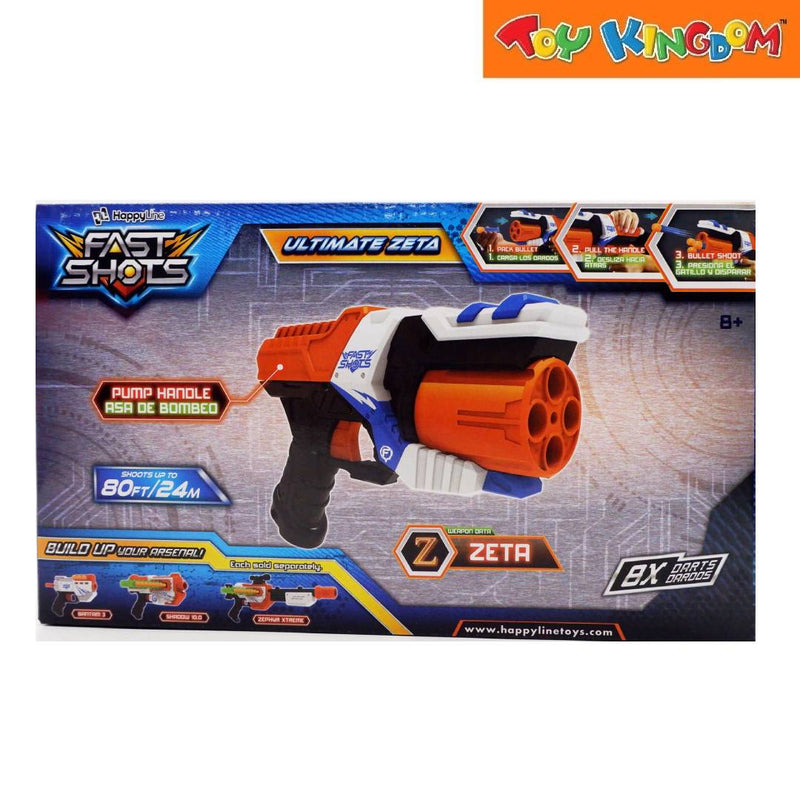 Happy Line Fast Shots Ultimate Zeta 8 Foam Darts Blaster Toy