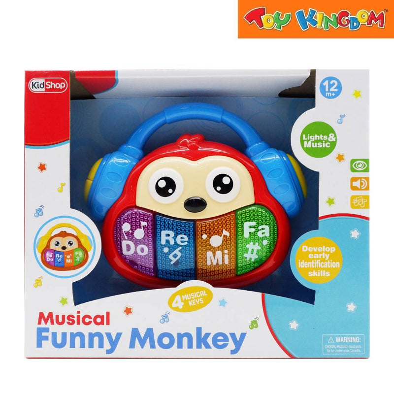 KidShop Blue Musical Funny Monkey