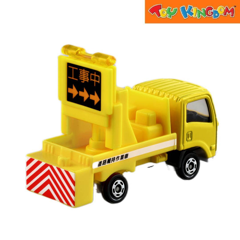 Tomica Isuzu Elf Road Sign Truck Yellow Die-cast