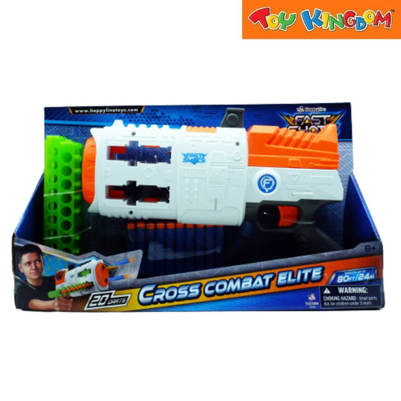 Happy Line Fast Shots Cross Combat Elite Foam Launcher