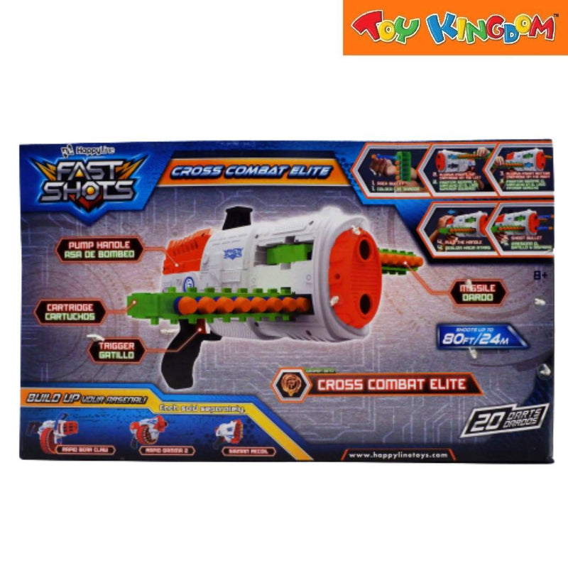 Happy Line Fast Shots Cross Combat Elite Foam Launcher