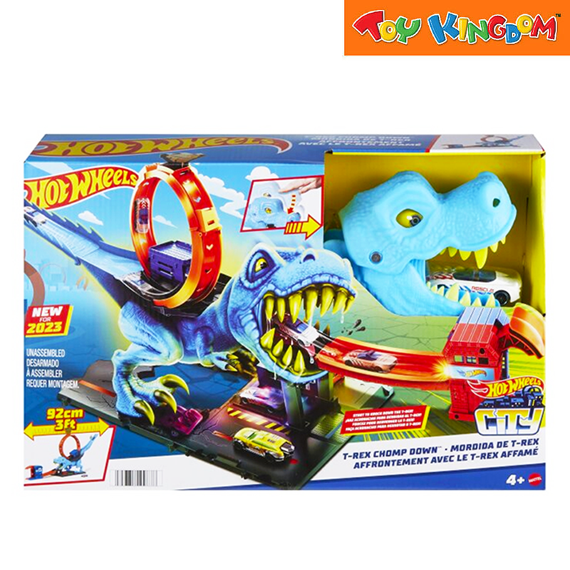 Hot Wheels City T-Rex Chomp Down Playset