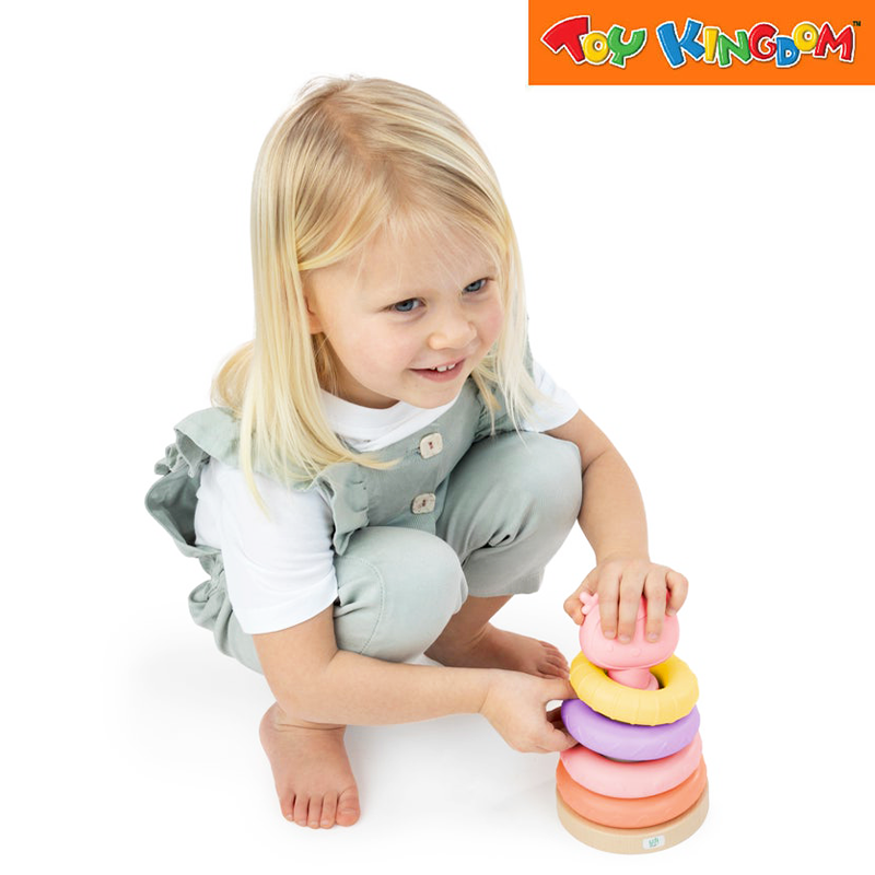 Ingenuity: ity by Ingenuity, Cutie Stack, Nally, 4 anelli privi di BPA, supporto in finto legno, topper con gufo, Il Gufo Giocattolo per Bambini, Multicolore, unisex, 6+ mesi Ingenuity: ity by Ingenuity, Cutie Stack, Nally, 4 anelli privi di BPA, supporto in finto legno, topper con gufo, Il Gufo Giocattolo per Bambini, Multicolore, unisex, 6+ mesi