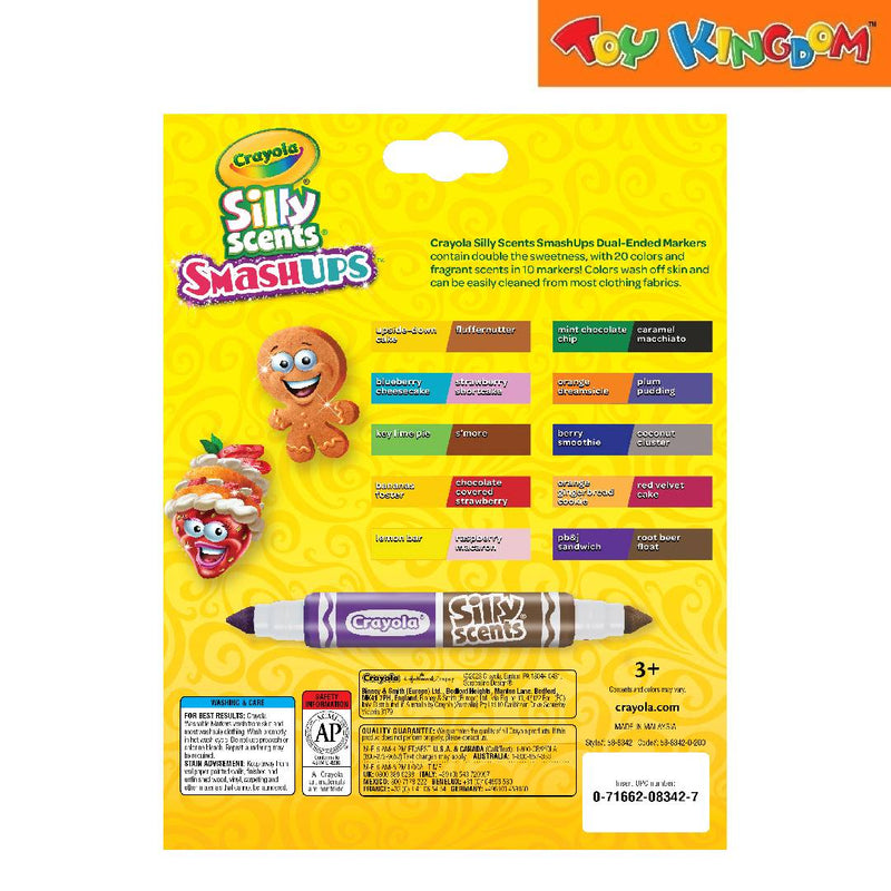 Crayola 10 Scented Dual-Ended Markers Silly Scents Smash Ups