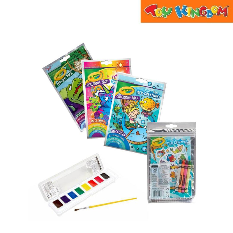 Crayola Bundle 3pcs Value Coloring Party Pack + Washable Watercolor Paint