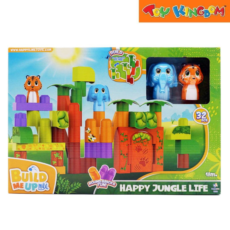Build Me Up Maxi Elephant and Tiger 32pcs Jungle Building Blocks
