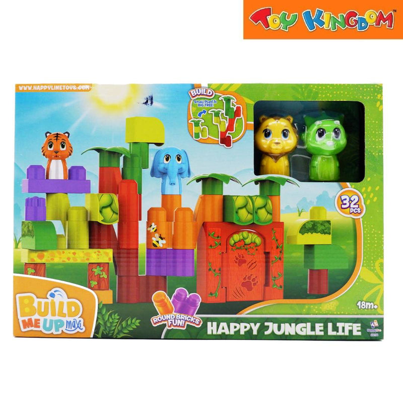 Build Me Up Maxi Dinosaur and Lion 32pcs Jungle Building Blocks