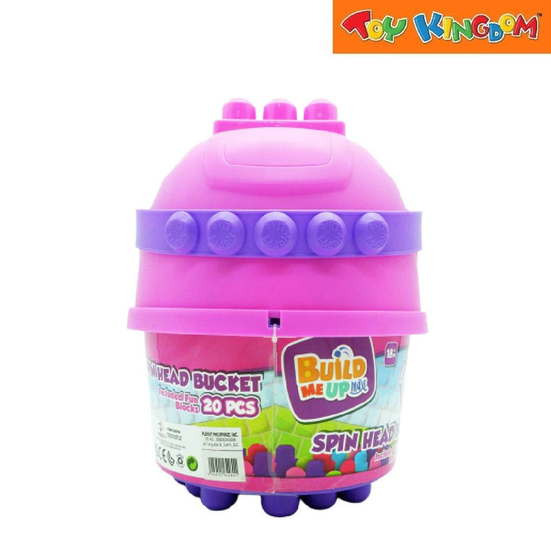 Build Me Up Maxi Spin Head Bucket Pink 20pcs Building Blocks