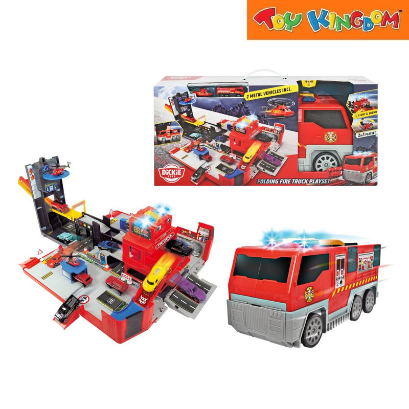 Dickie Toys Folding Fire Truck Playset