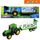 Teamsterz Country Life Tractor And Trailer Green Die-cast