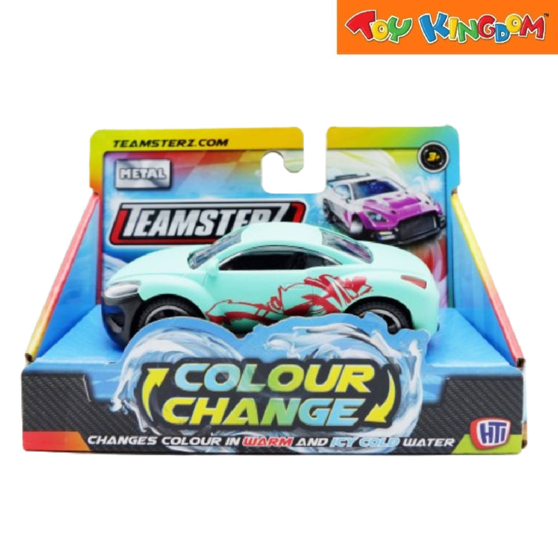 Teamsterz Colour Change Race Car Green/White 4 inch Die-cast