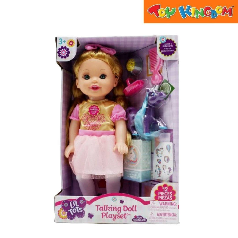 New Adventures Lil Tots Talking Playset 14 inch Doll