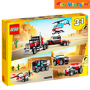 Lego 31146 Creator Flatbed Truck With Helicopter 270pcs Building Blocks