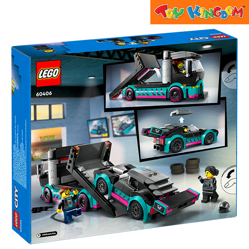 Lego 60406 City Race Car And Car Carrier Truck 328pcs Building Blocks