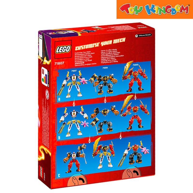 Lego 71807 Ninjago Sora's Elemental Tech Mech 209pcs Building Blocks