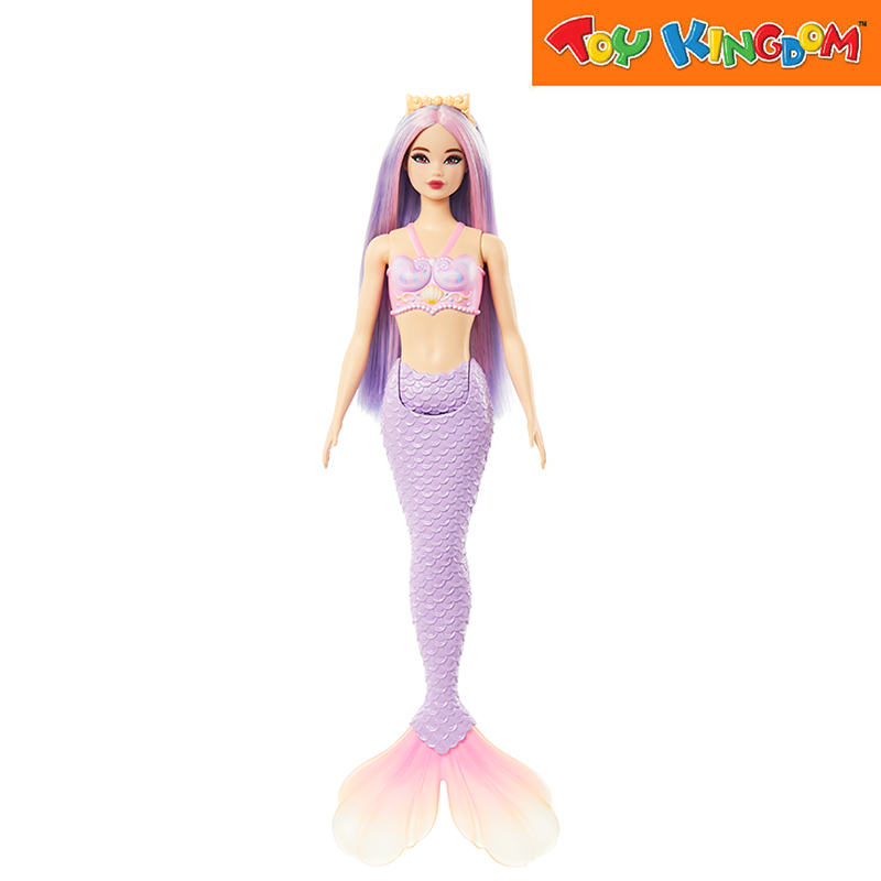 Barbie Purple Tails Fairytale Mermaid Doll With Colorful Hair