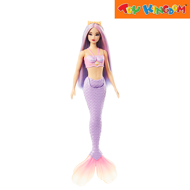 Barbie Purple Tails Fairytale Mermaid Doll With Colorful Hair