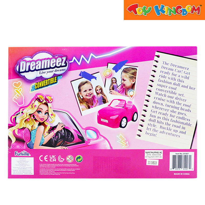 Dreameez Live your dreams Fashion Doll With Convertible Vehicle