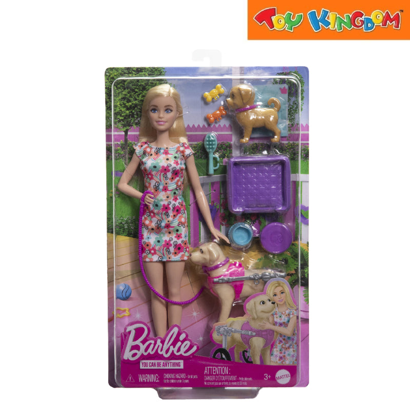 Barbie Doll With Puppy In Wheelchair Set