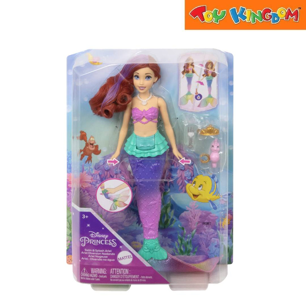 Disney Princess Swim Splash Ariel Doll Toy Kingdom