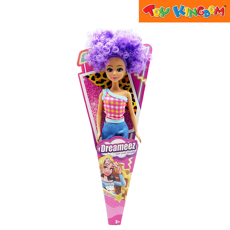 Dreameez Live your dreams Fashion Doll With Purple Curly Hair