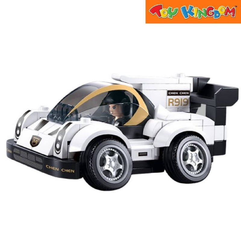 Sluban Hell Of Flush M21 Chen Chen Racing Car White 163pcs Bricks Set