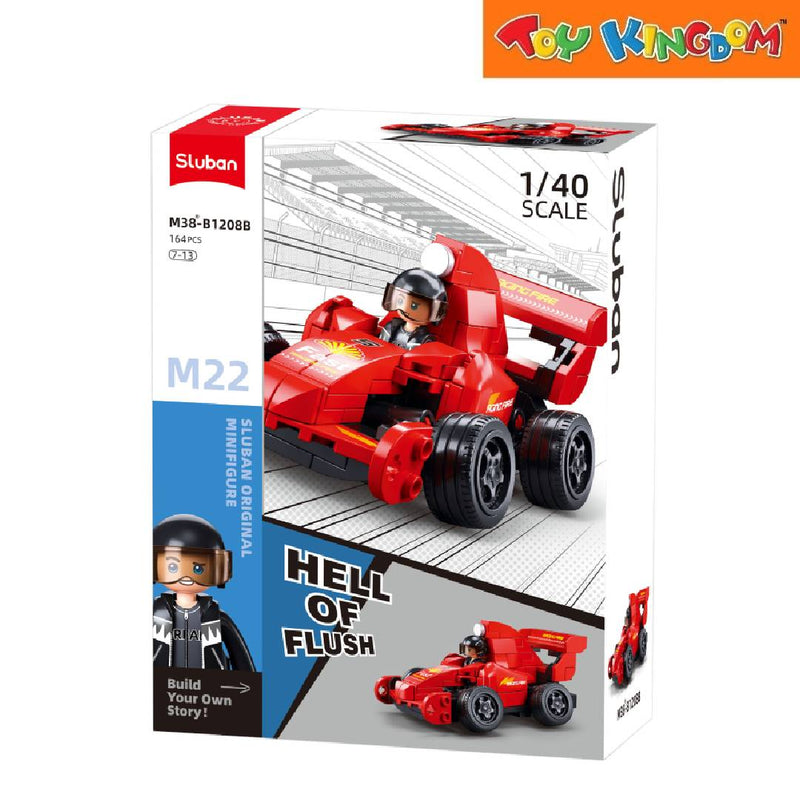 Sluban Hell Of Flush M22 Fast Racing Fire Red 164pcs Bricks Set