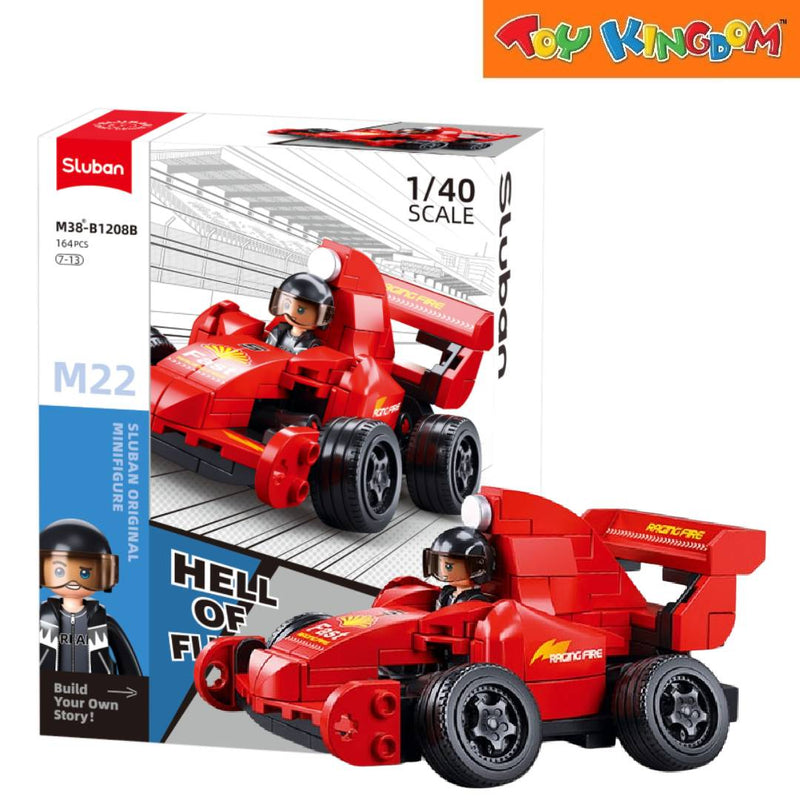 Sluban Hell Of Flush M22 Fast Racing Fire Red 164pcs Bricks Set
