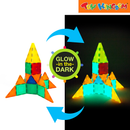 Picasso Tiles 60pcs Glow In The Dark 3D Magnetic Building Tiles