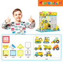 Picasso Tiles 45pcs Construction Set With 8 Vehicles