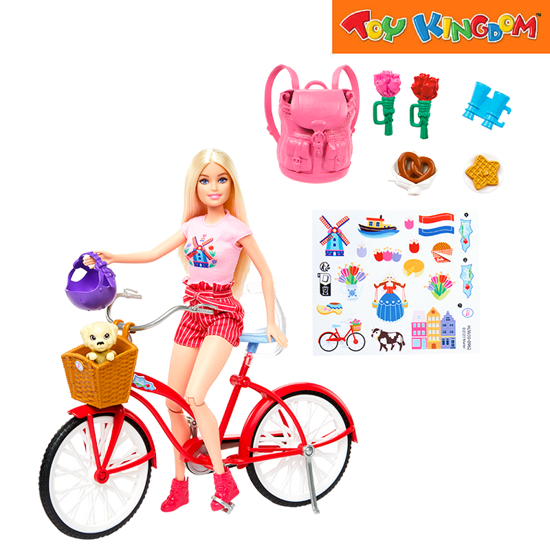 Barbie Pink Passport Doll Bike Playset