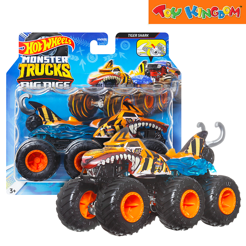 Hot Wheels Monster Trucks 1:64 Big Rigs Tiger Shark Vehicle