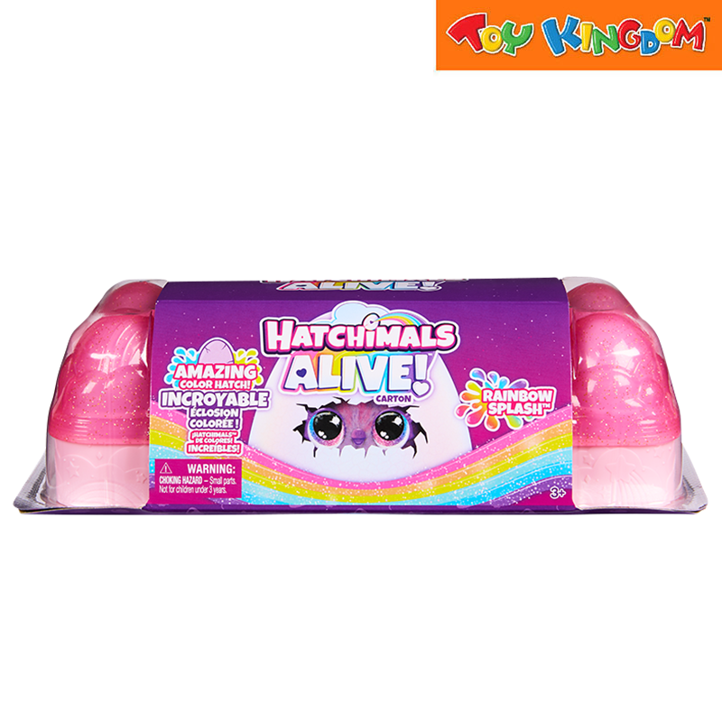 Hatchimals Alive Carton Rainbow Splash - Amazing Color Hatch Mini Figures