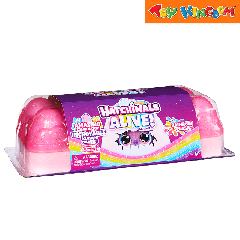 Hatchimals Alive Carton Rainbow Splash - Amazing Color Hatch Mini Figures