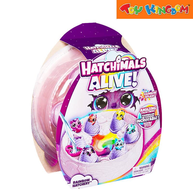 Hatchimals Alive Rainbow Hatchery Amazing Color Swirl Mini Figures