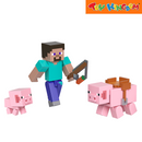 Mattel Games 15 Years Steve With Saddled Pig And Baby Pig 2 Packs 3.25 inch Deluxe Figure